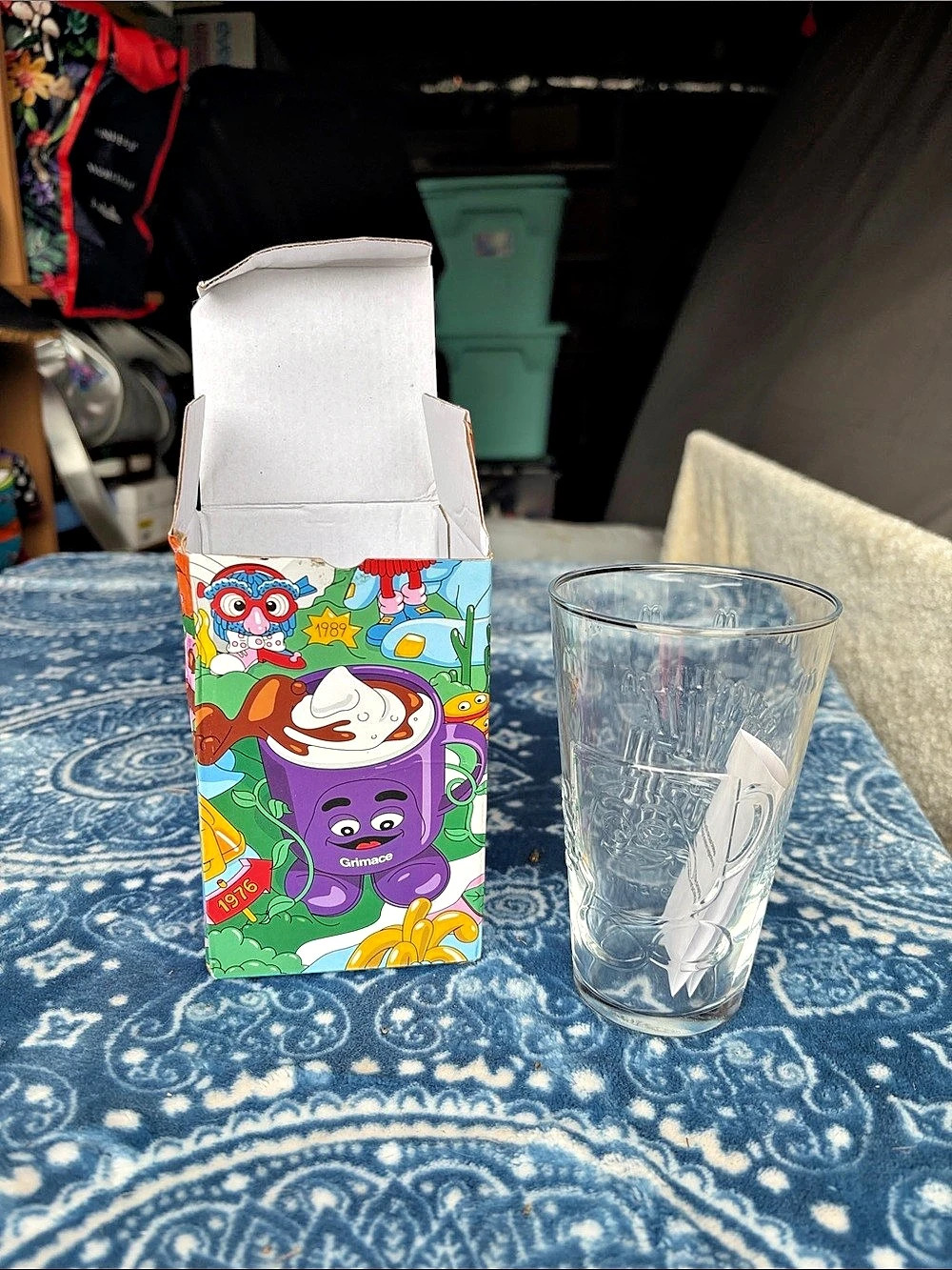 McDonald's 2024 Collector's Edition Grimace Glass Cup Illustrated Character